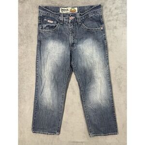 Avirex Jeans Mens 34x30 Blue Medium Wash Relaxed Straight Leg Baggy Y2K